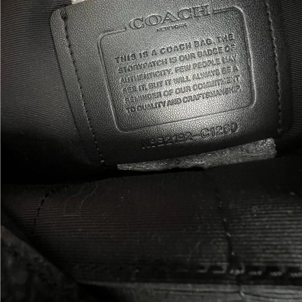 Coach Black Leather Men's Backpack